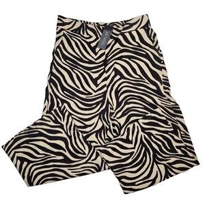 Rachel Zoe Women's Lightweight Animal Print Linen Blend Pants Size XL